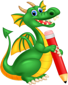 a back to school dragon